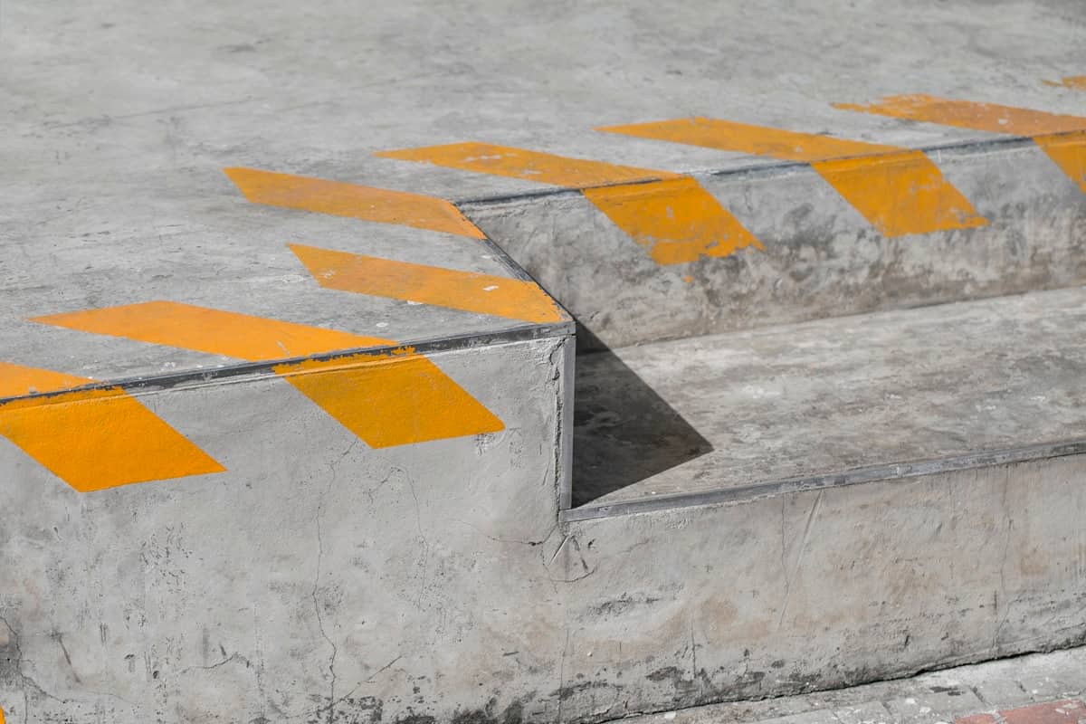 Close-up of a smooth gray finished concrete surface
