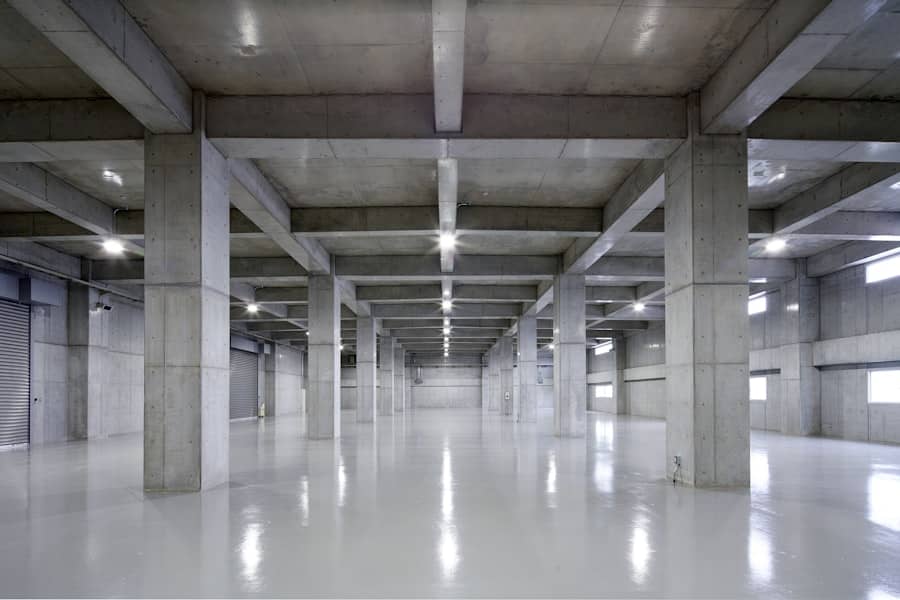 Polished interior concrete floor with a rich finish