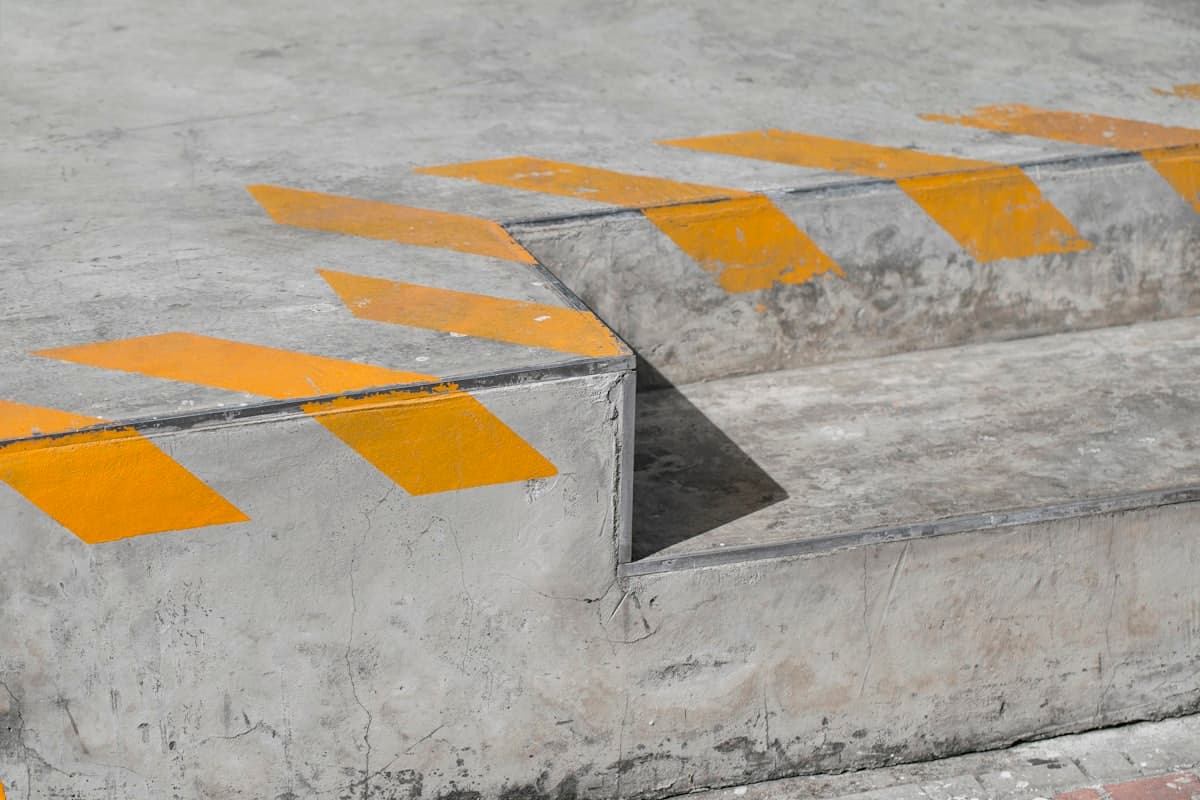 Close-up of a smooth grey finished concrete surface
