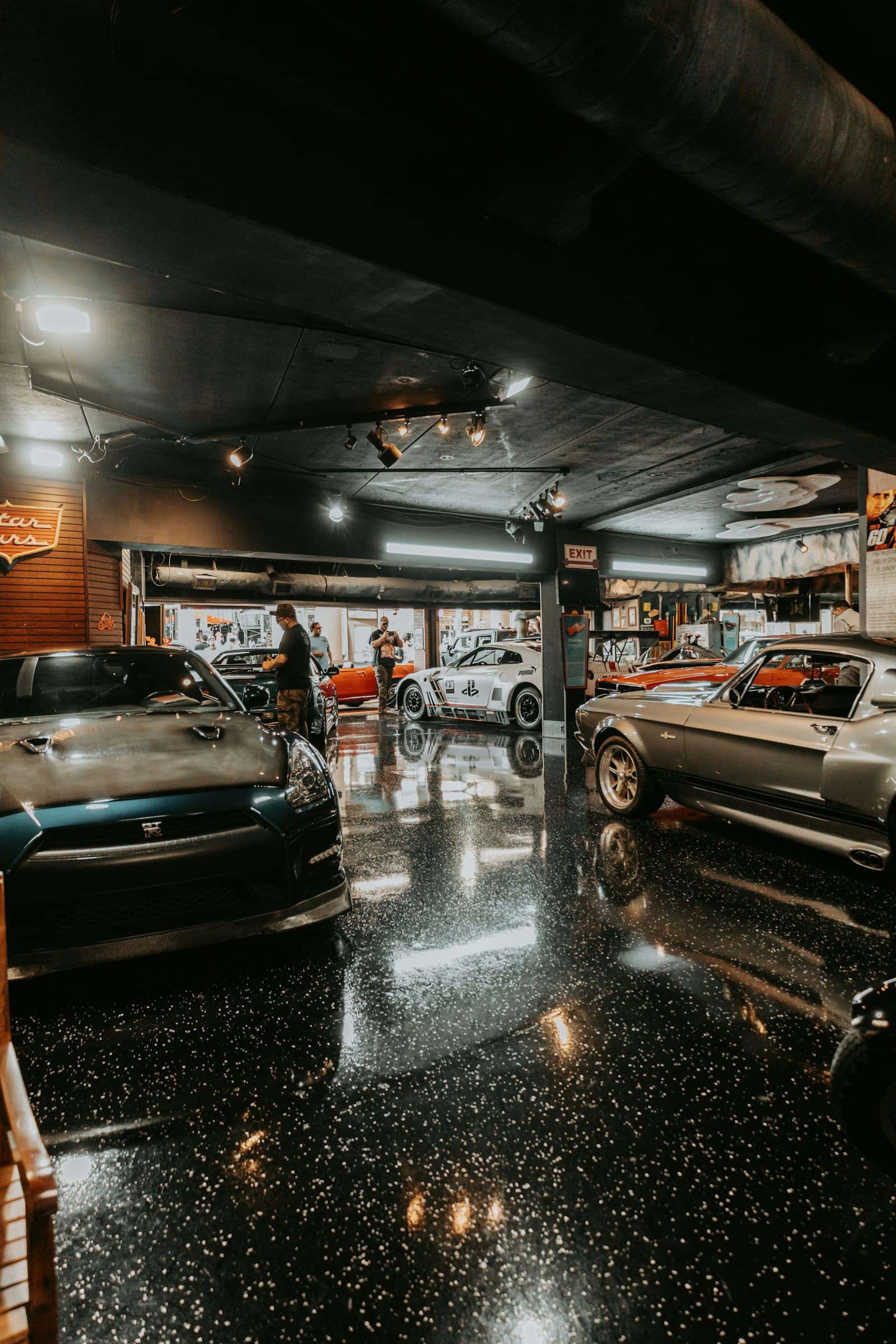 Clean finished concrete garage floor with smooth, sealed surface